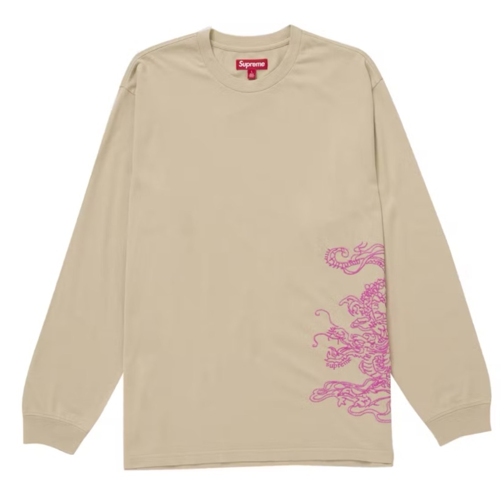 Supreme Dragon Embroidered L/S Top “Khaki” XXL